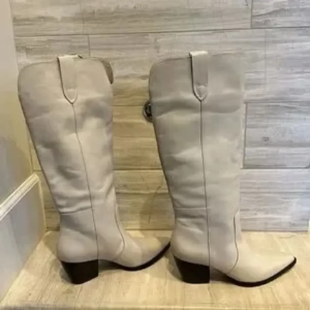 Free People x STELLA WESTERN BOOT Bone Ivory 6.5 New